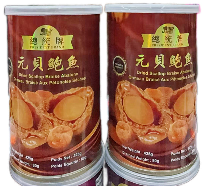 总统牌 即食元贝鲍鱼 4只425克/罐 2罐/份