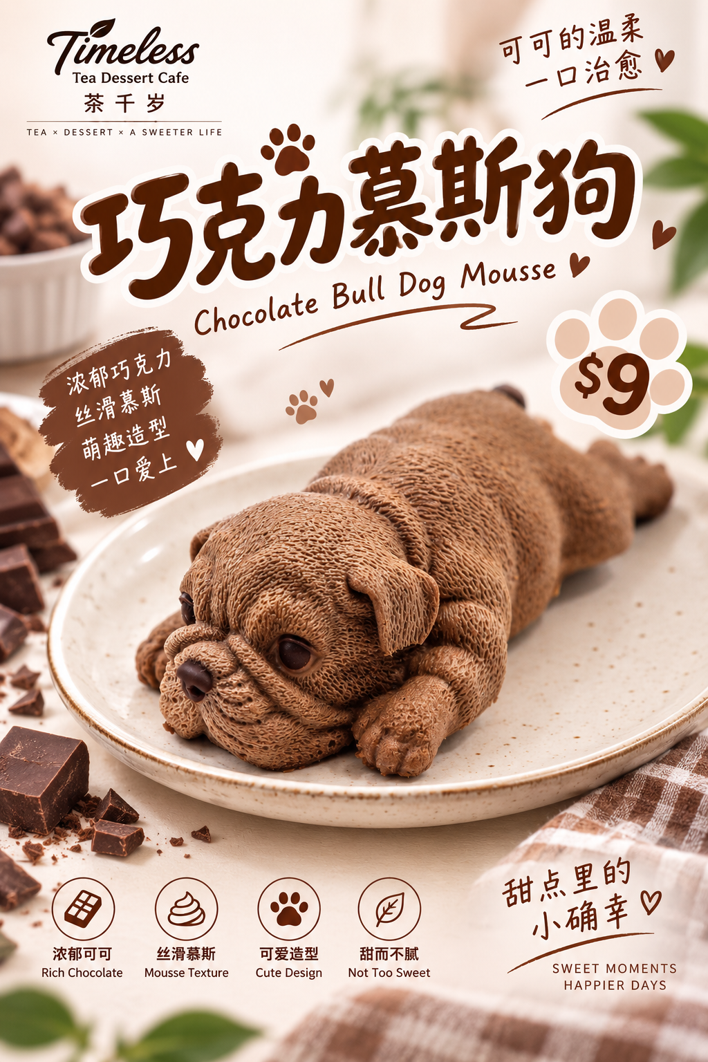 茶千岁 巧克力慕斯狗Chocolate Bull Dog Mousse