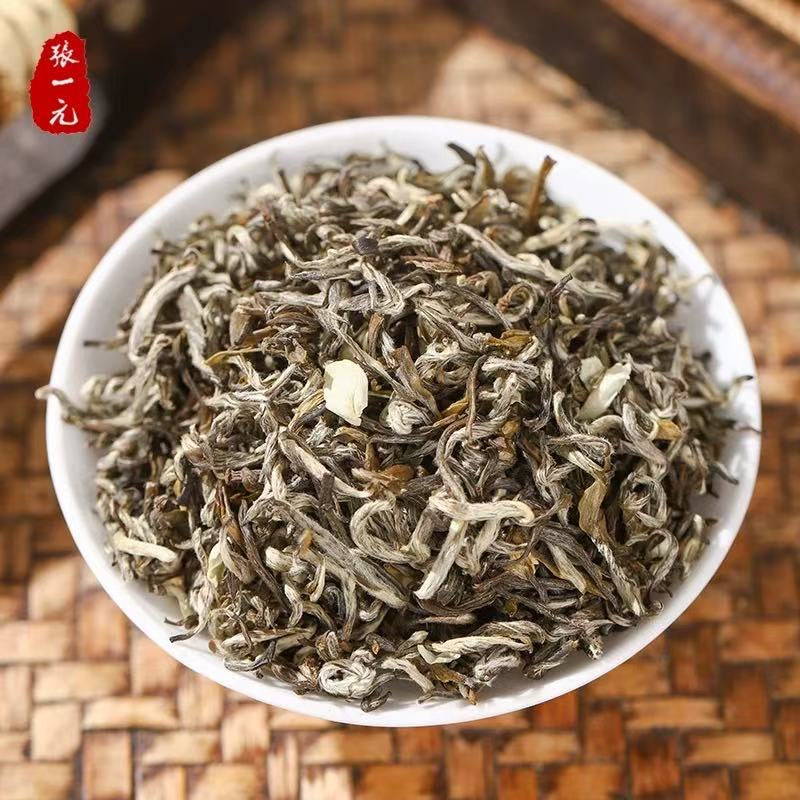 张一元 茶叶 顶级浓香茉莉花茶 莲花香雪100g/瓶