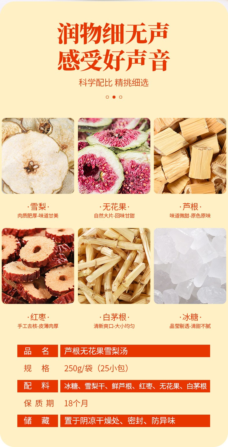 芦根无花果雪梨汤250克（25小包）