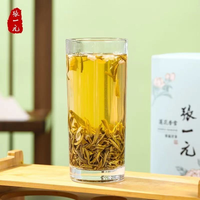 张一元 茶叶 顶级浓香茉莉花茶 莲花香雪100g/瓶