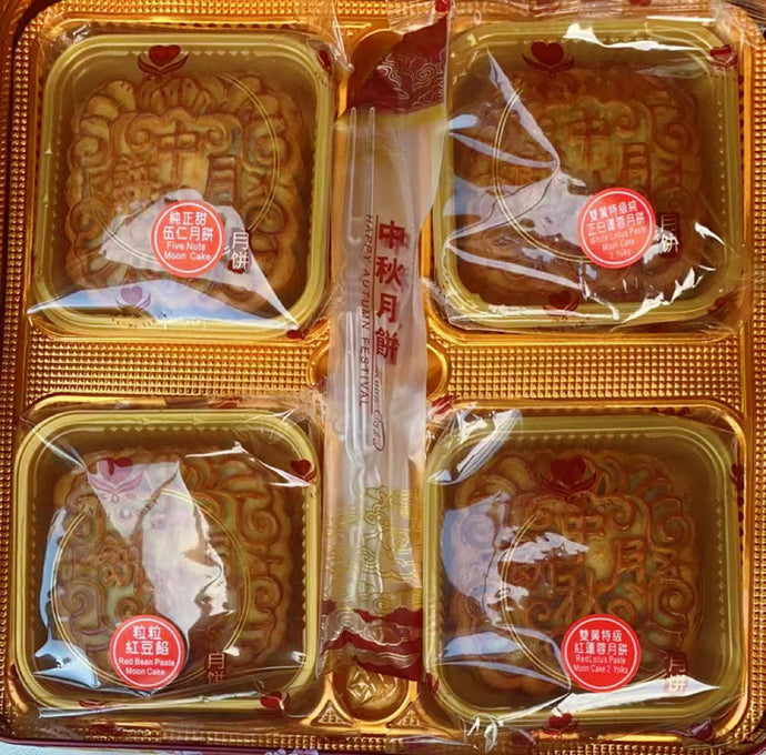 澳门心怡月饼 四式什锦 4块 720克/盒