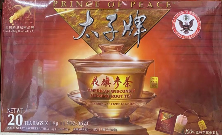 太子牌 原枝花旗参茶20包*1.8克（西洋参茶）